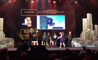 Patrick Blanc and the One Central Park team receiving the MIPIM award, Cannes, France, March 2015