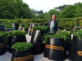 Patrick Blanc and the Pelargonium collection, Chaumont sur Loire, France, May 2015