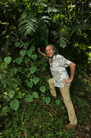 Patrick Blanc and the perfectly heart shaped leaves of Streptolirion volubile, Nam Cang, Sapa, Vietnam, Nov. 2017