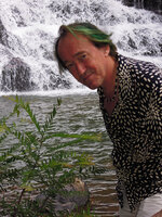 Patrick Blanc at Dambri Falls, Dalat, Vietnam, Dec. 2011