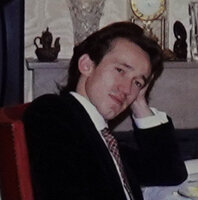 Patrick Blanc at family Christmas lunch, Jan. 1977