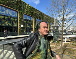 Patrick Blanc at McArthurGlen Paris Giverny on the inauguration day, 27th April 2023