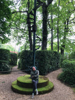 Patrick Blanc at the base of an old wind turbine, Onzain, France, May 2019