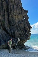 Patrick Blanc at the Falaises de Linderalique, New Caledonia, Aug. 2023