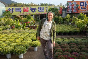 Patrick Blanc at the Flower market, Busan, South Korea, Oct. 2017