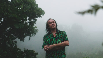 Patrick Blanc by cloudy weather in shola forest, Maragunda, Karnataka, India, June 2018