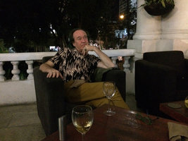 Patrick Blanc drinking at the terrasse of Hotel Nacional, Habana, Cuba, Feb. 2017