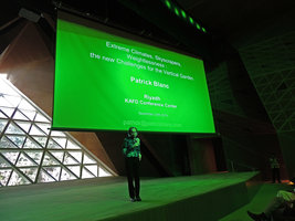 Patrick Blanc during a conference at the KAFD, Riyadh, Nov 2014