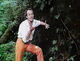 Patrick Blanc explaining the growth habits of Piper species, Cameron Highlands, Malaysia, Aug. 1991