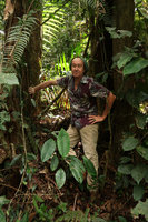Patrick Blanc in Alocasia perakensis habitat, Fraser&#039;s Hill, Malaysia, Aug. 2018