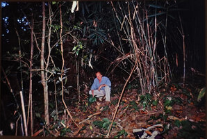Patrick Blanc in forest, Anamalai Hills, India, Sept. 2002