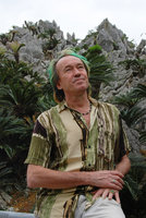Patrick Blanc in front of Cycas revoluta population, Dai Sekirinzan, Okinawa, Japan, April 2012