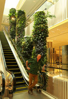 Patrick Blanc in front of his Green Columns at Robinsons, Dubai, May 2017