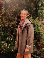 Patrick Blanc in front of his vertical garden, Chaumont sur Loire, July 1994