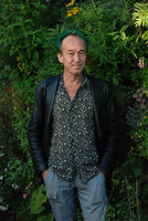 Patrick Blanc in front of the Noemie Vialard aromatic herbs Vertical Garden, Dol, France, 2009
