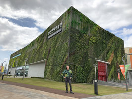 Patrick Blanc in front of the two months old Vertical Garden at the inauguration day of the Museum of Contemporary Art, Busan, Korea, June 2018