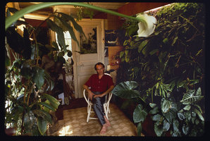 Patrick Blanc in his green home, Paris, 1988