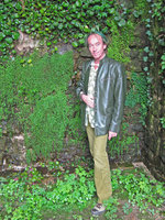 Patrick Blanc inside the Caverne Vegetale, La Roche Guyon, France, May 2006