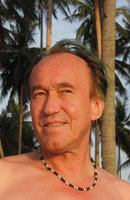 Patrick Blanc in the Catunaregam spathulifolia habitat, Trengganu, Malaysia, July 2013