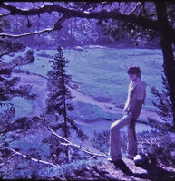 Patrick Blanc in the Pyrenees mountains, France, Aug. 1970