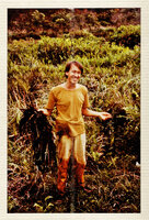 Patrick Blanc just after collecting herbarium specimens of aquatic plants, Khao Yai NP, Thailand, March 1983
