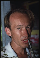 Patrick Blanc, just drinking, Malaysia, 1984