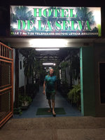 Patrick Blanc leaving a green hotel, Leticia, Colombia, Nov. 2016