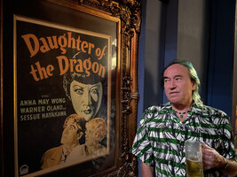 Patrick Blanc looking at Anna May Wong in the Tantric Bar, Singapore, March 2022