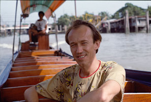Patrick Blanc on the Chao Phraya, Bangkok, 1987