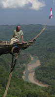 Patrick Blanc overhanging the river, Gunung Kidul, Java, May 2018