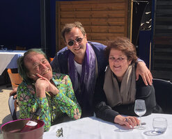 Patrick Blanc, Pascal Héni and Dany Sautot at lunch time, April 2021