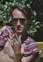 Patrick Blanc smoking at Mount Kinabalu, Borneo, July 1984