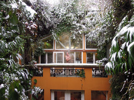 Patrick Blanc taking his shower under snow, 20th January 2012