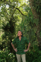 Patrick Blanc under Freycinetia insignis and Davallia denticulata, Bromo Tengger Semeru NP , Java, April 2018