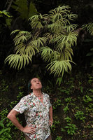 Patrick Blanc under Sticherus hirtus, Wara Barat, Palopo, South Sulawesi, June 2019