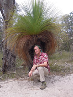 Patrick Blanc under Xanthorrhoea australis, Freycinet NP, Tasmania, Jan 2014