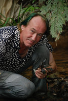 Patrick Blanc with Cryptocoryne nurii, Johor, Malaysia, Oct. 2010