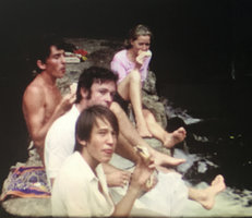 Patrick Blanc with friends, Montauban, Aug. 1971