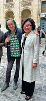 Patrick Blanc with Madame Tchen Yu-Chiou at the celebration of her price from the Taiwanese French Foundation at the French Academy in Paris, Sept. 2023