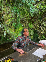 Patrick Blanc working at home, March 2024