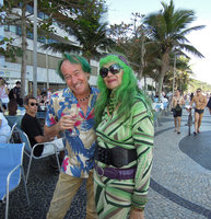 Patrick Blanc and the Green Lady, Ipanema, Rio de Janeiro, July 2012