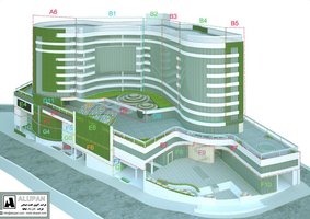 Atlas Mall, Tehran, East and North vertical gardens on facade