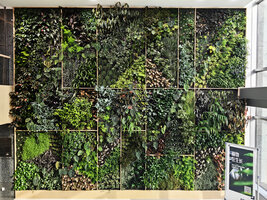 Pixel Mountain vertical garden by Patrick Blanc, Raycom Tower in Beijing