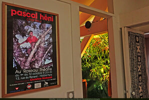 Seemannia sylvatica everblooming on vertical garden in a small bathroom in Pascal Héni and Patrick Blanc home