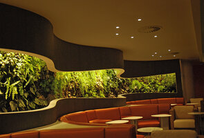Skyteam Lounge by Brandimage and Patrick Blanc in 2009, Heathrow, London, , an inspiration for the new Changi T2 airport