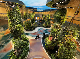 The Dreamscape Garden at Changi T2, a top view