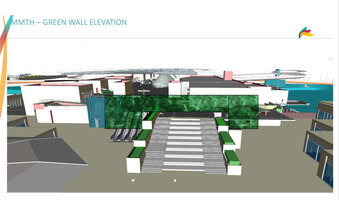 Tiger Wings by Patrick Blanc, situation in the Bangalore airport