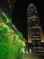 Vertical Garden at night, Foundation for the Carolinas, Charlotte, NC, USA, April 2013