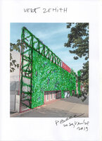 Vert Zenith, esquisse by Patrick Blanc for the renovation, Paris