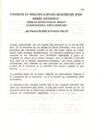 Blanc P. et F. Hallé - 1990 - Timidité et multiplication végétative d&#039;un arbre guyanais Taralea oppositifolia, In F. Hallé et P.Blanc Eds, Biologie d&#039;une canopée de forêt équatoriale. Xylochimie, Paris, 125-135